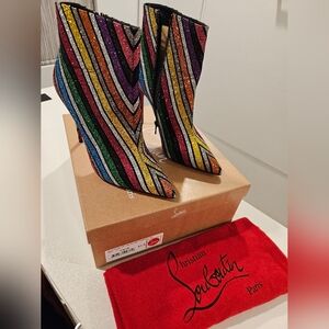 Christian Louboutin So Kate Stripy Glitter Booty